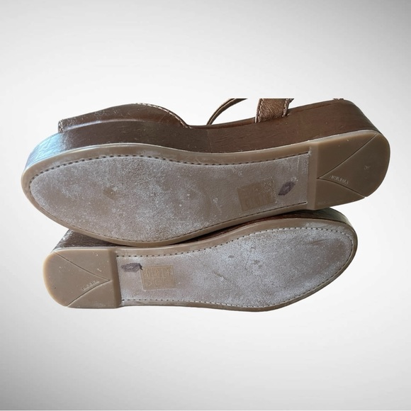 PRADA BROWN WEDGE SANDALS SIZE 37 - Picture 7 of 16